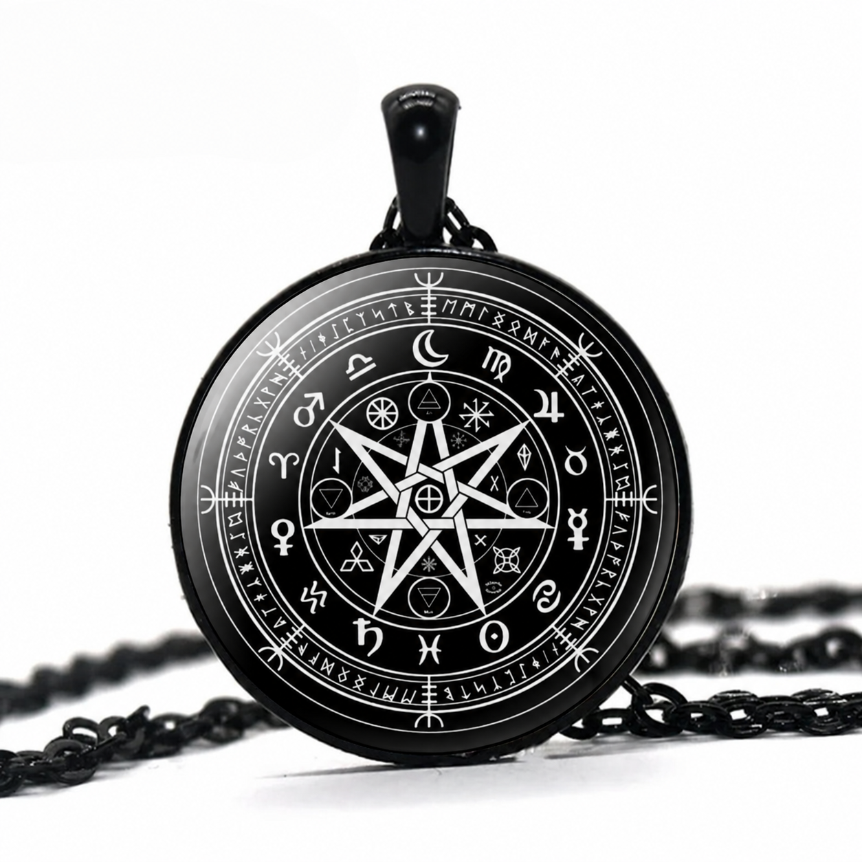 Wiccan Rune Protection Pendant Necklace,Talisman Necklace