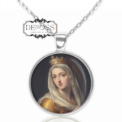 Saint Hedwig of Poland,Catholic Medal Pendant,Christian Religious Necklace