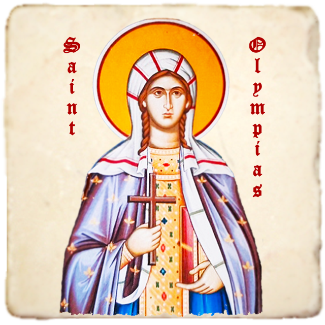 St.Olympias the Younger Icon,Women Saint,Marble Icon,Handmade,Prayer gift,Christian Icon