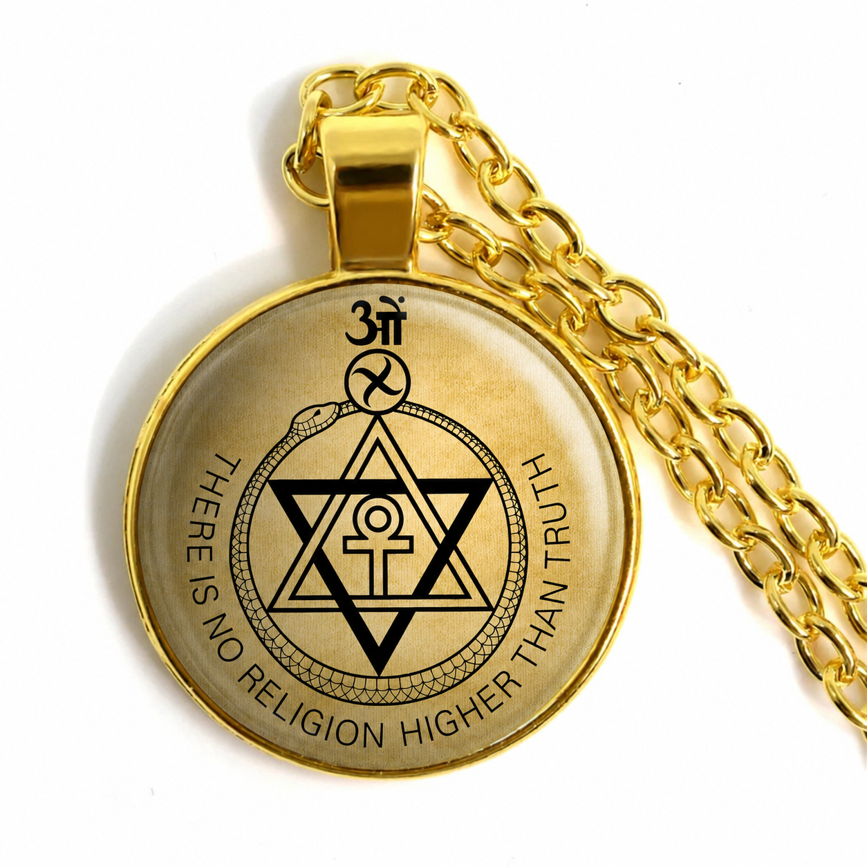 Theosophical Society Esoteric Symbol Pendant Necklace