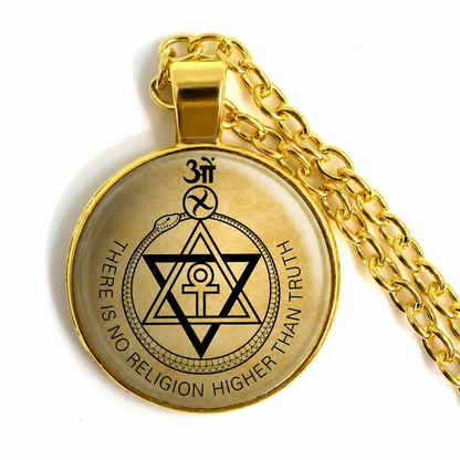Theosophical Society Esoteric Symbol Pendant Necklace