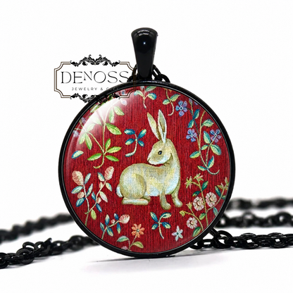 Woodland Rabbit necklace,Bunny Lover Gift