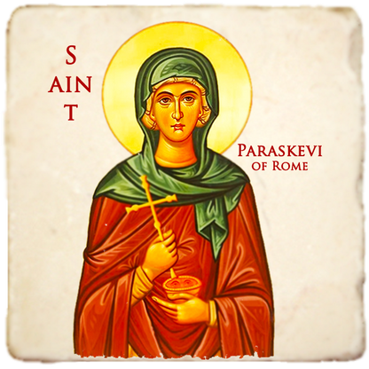 St.Paraskevi of Rome Icon,Women Saint,Marble Icon,Handmade,Prayer gift,Christian Icon
