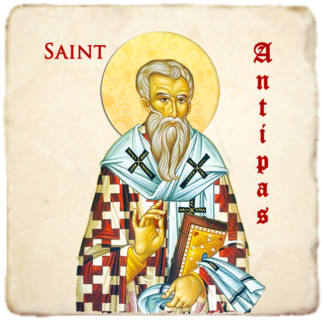 St.Antipas Icon,Men Saints,Marble Icon,Handmade,Prayer gift,Christian Icon