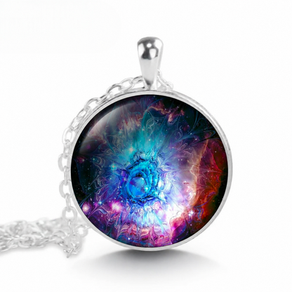 Carina Nebula Pendant Necklace,Galaxy Cosmos Jewelry,Birthday Gift.