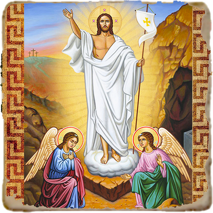 Christ Victorious Icon,Marble Icon,Handmade,Prayer gift,Christian Icon