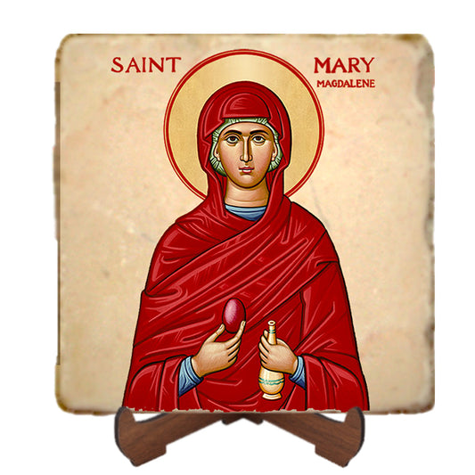 St.Mary Magdalene Icon,Women Saint,Marble Icon,Handmade,Prayer gift,Christian Icon