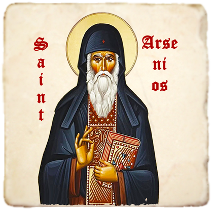 St.Arsenios Icon,Men Saints,Marble Icon,Handmade,Prayer gift,Christian Icon