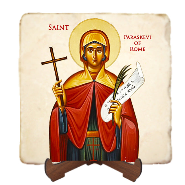 St.Paraskeva Healer of the Blind Icon,Women Saint,Marble Icon,Handmade,Prayer gift,Christian Icon