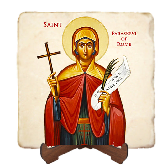 St.Paraskeva Healer of the Blind Icon,Women Saint,Marble Icon,Handmade,Prayer gift,Christian Icon