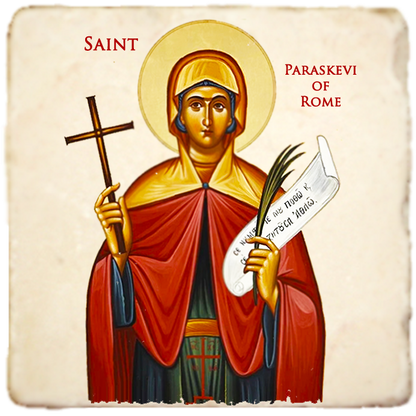 St.Paraskeva Healer of the Blind Icon,Women Saint,Marble Icon,Handmade,Prayer gift,Christian Icon