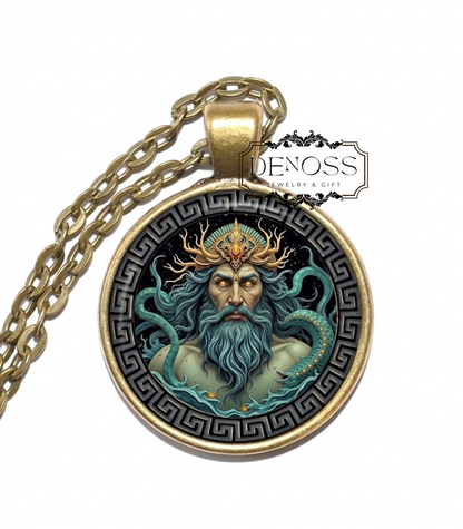 PHORCYS Necklace,Ancient God of the Deep,Guardian of Ocean Mysteries,Keeper of Deep Waters,Lord of Forgotten Depths,Sea Watcher