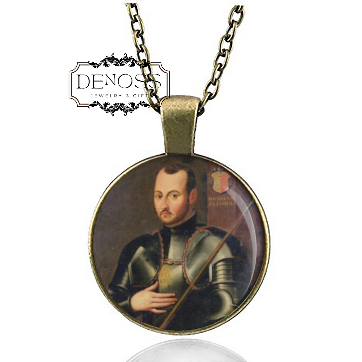 Saint Ignatius of Loyola,Catholic Necklace  Patron of soldiers