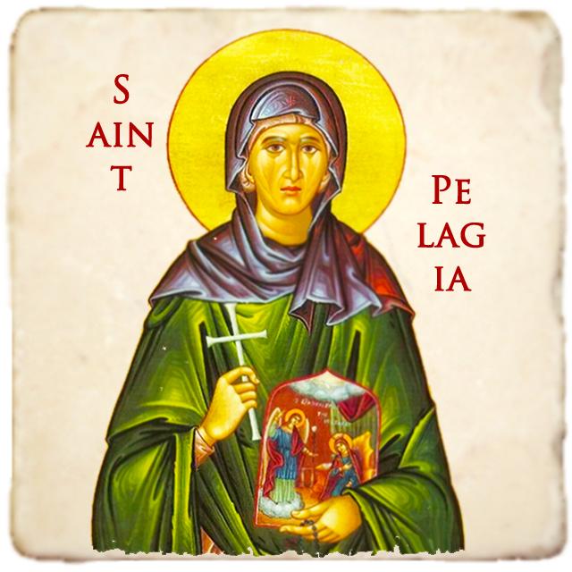 St.Pelagia Icon,Women Saint,Marble Icon,Handmade,Prayer gift,Christian Icon