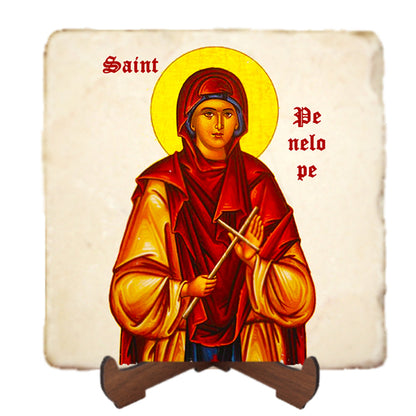 St.Penelope Icon,Women Saint,Marble Icon,Handmade,Prayer gift,Christian Icon
