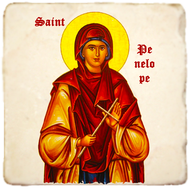 St.Penelope Icon,Women Saint,Marble Icon,Handmade,Prayer gift,Christian Icon