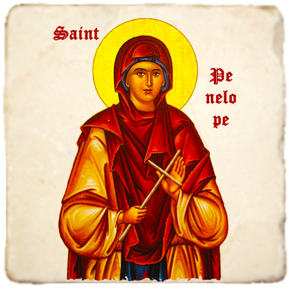 St.Penelope Icon,Women Saint,Marble Icon,Handmade,Prayer gift,Christian Icon