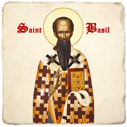 St.Basil Icon,Men Saints,Marble Icon,Handmade,Prayer gift,Christian Icon