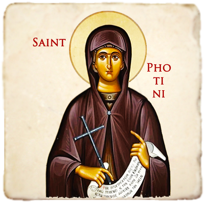 St.Photini Icon,Women Saint,Marble Icon,Handmade,Prayer gift,Christian Icon