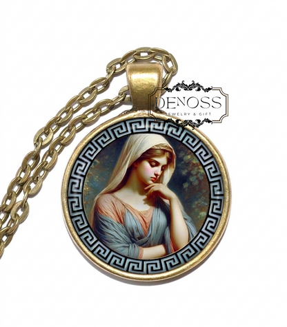 POLYHYMNIA Necklace,Goddess of Sacred Poetry,Muse,Sacred hymn,Dance and Eloquence,Agriculture,Pantomime,Mythology,Greek