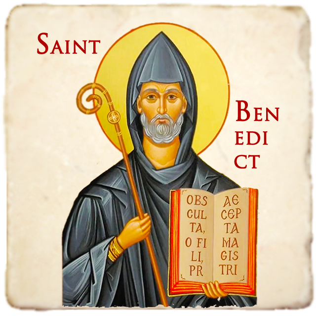 St.Benedict Icon,Men Saints,Marble Icon,Handmade,Prayer gift,Christian Icon