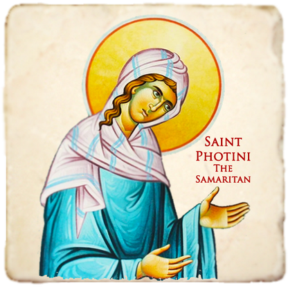 St.Photini The Samaritan Woman Icon,Women Saint,Marble Icon,Handmade,Prayer gift,Christian Icon