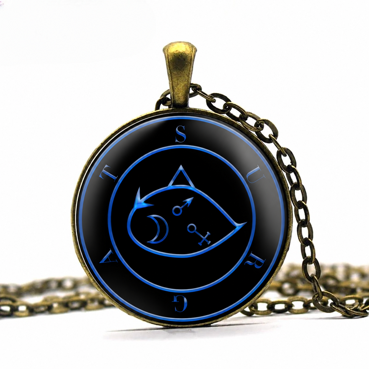 Surgat Sigil Pendant Necklace,Goetia Seal Necklace,Occult Jewelry