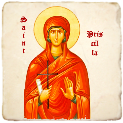 St.Priscilla Icon,Women Saint,Marble Icon,Handmade,Prayer gift,Christian Icon