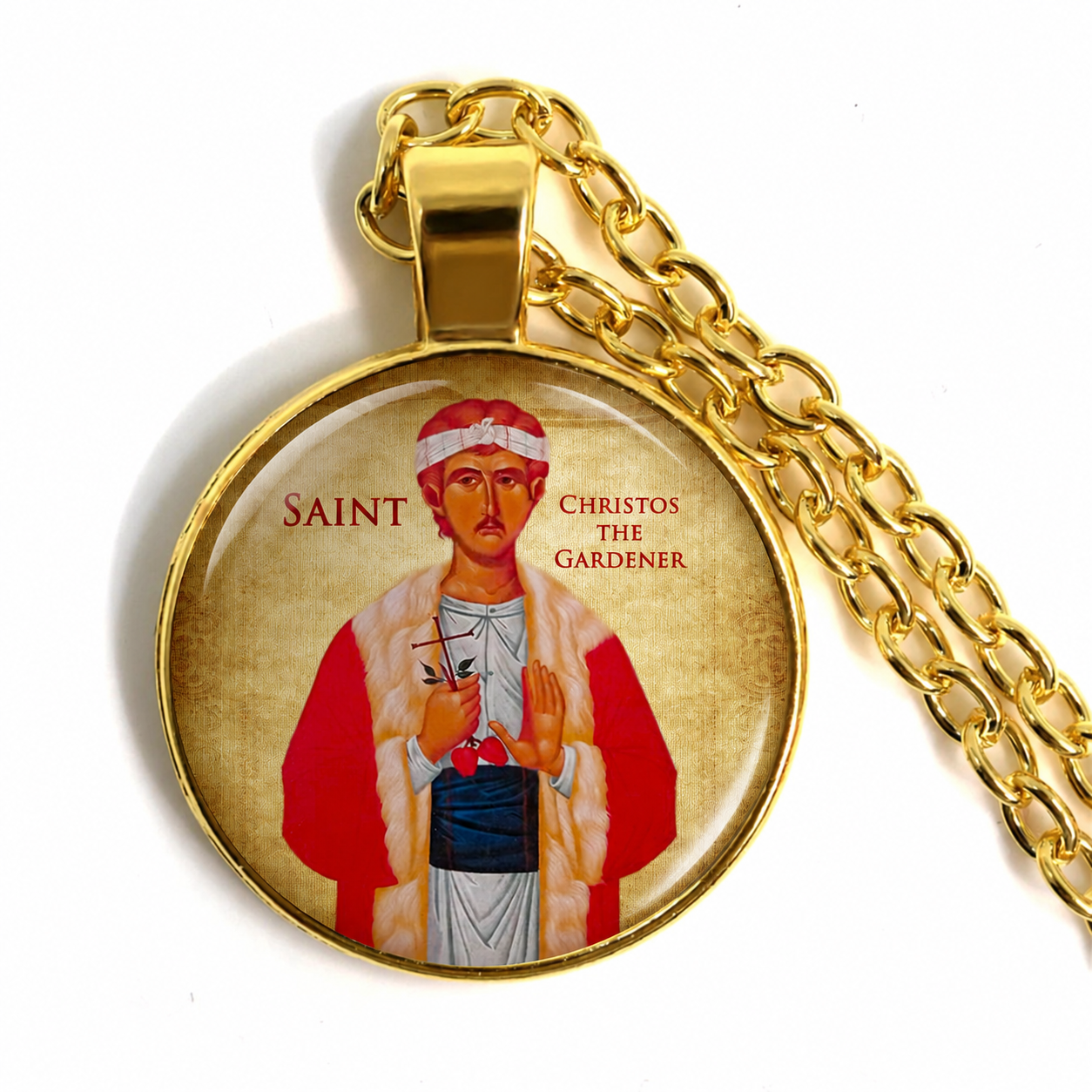 Saint ChriSt.os the Gardener Necklace