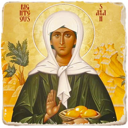 St.Sarah Icon,Women Saint,Marble Icon,Handmade,Prayer gift,Christian Icon