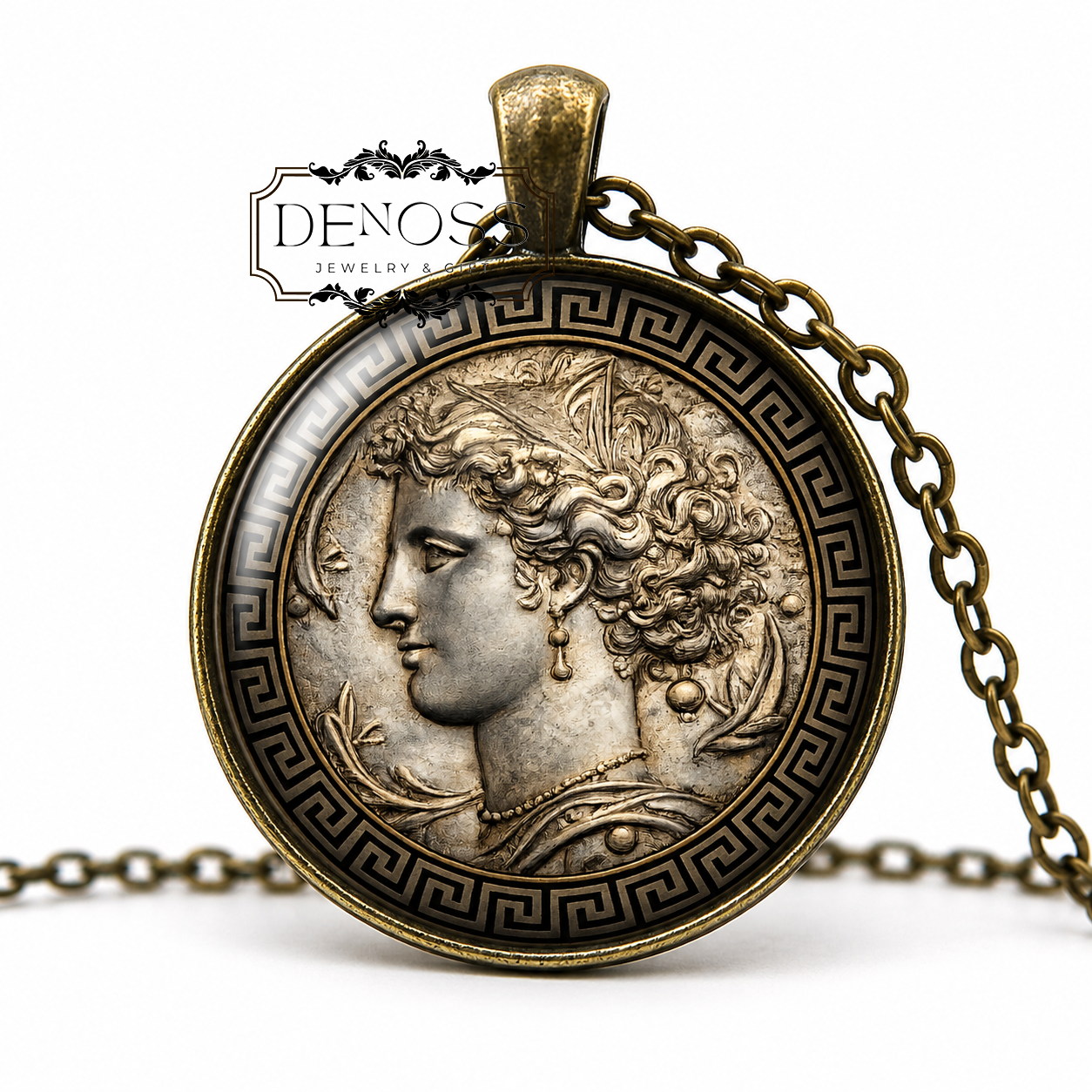 ARETHUSA Necklace,Greek,Mythology,Nymph,Divinity,Art Pendant Necklace,Glass Pendant