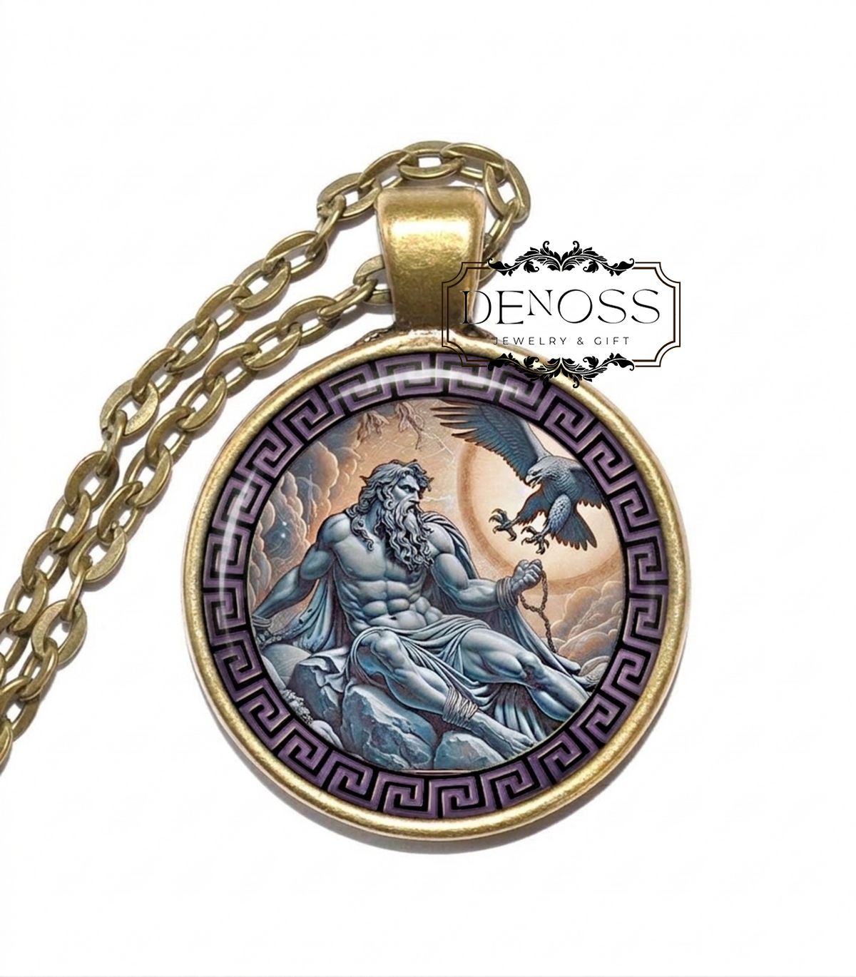 PROMETHEUS Necklace,God of Fire,Titan,Greek,Mythology,The Fire Bringer,Supreme Trickster