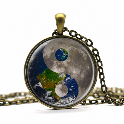 Earth and Moon Yin Yang Necklace