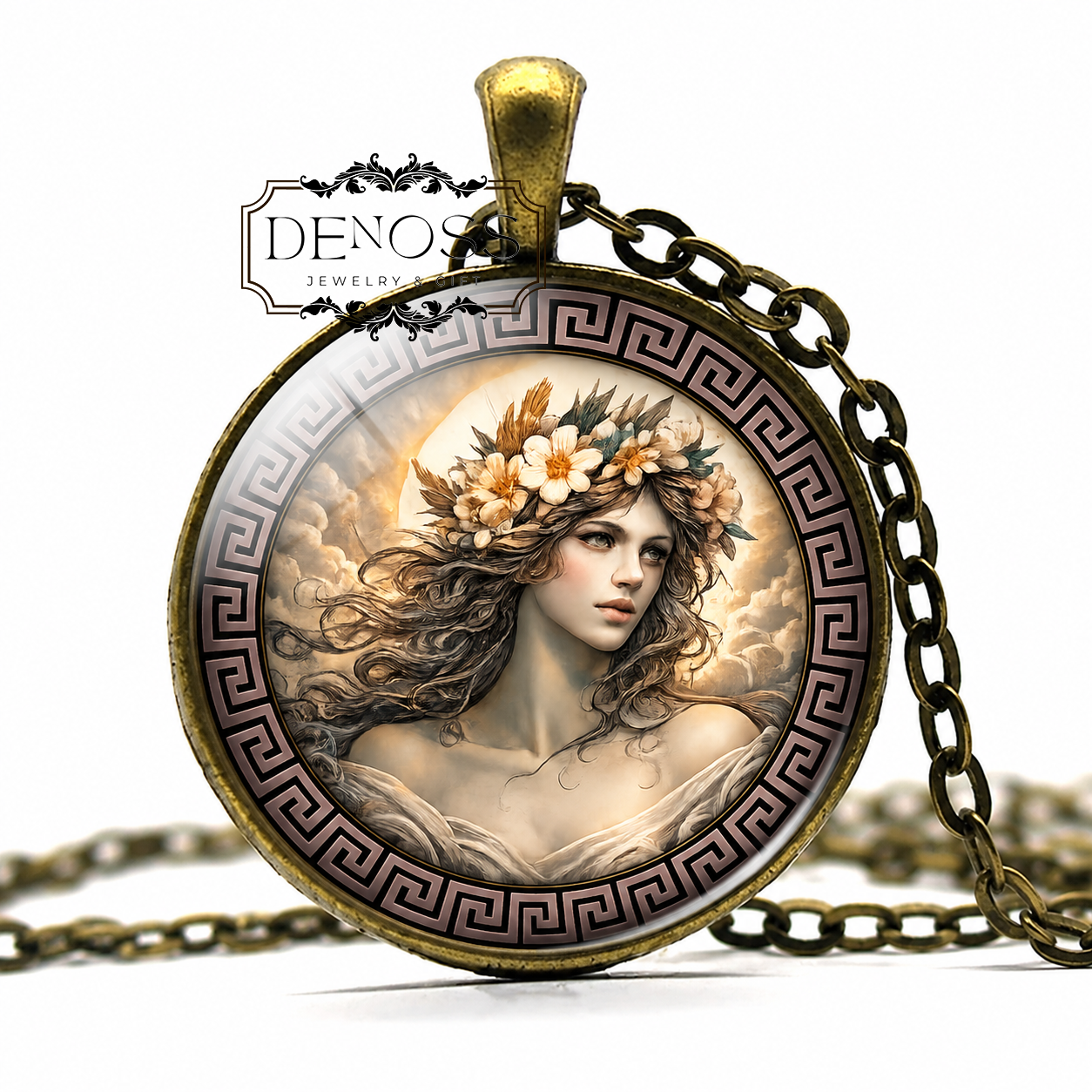 PROSERPINA Necklace,Goddess of the Underworld,Wife of Pluto,Daughter of Ceres,Cycle of Life and Death,Mythology,Roman