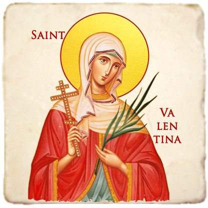 St.Valentina Icon,Women Saint,Marble Icon,Handmade,Prayer gift,Christian Icon