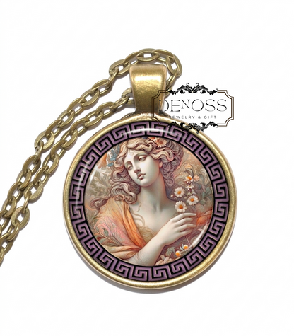 PROSERPINA Necklace,Goddess of the Underworld,Wife of Pluto,Daughter of Ceres,Cycle of Life and Death,Mythology,Roman