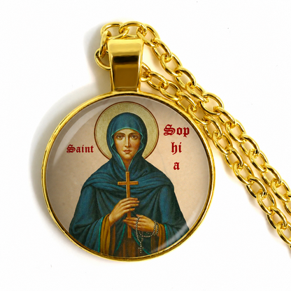 Saint Sophia the Mother of Orphans Orthodox Necklace