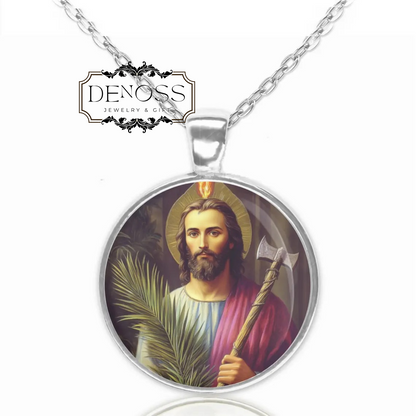 Saint Jude,Religious Medal Pendant Necklace
