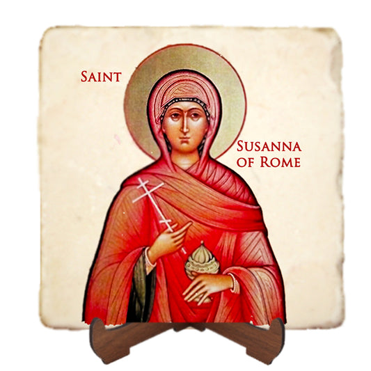 St.Susanna Icon,Women Saint,Marble Icon,Handmade,Prayer gift,Christian Icon
