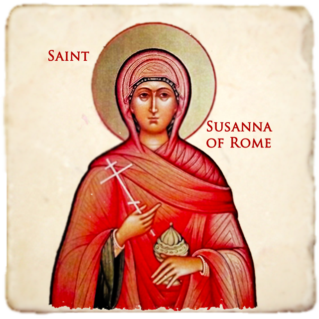 St.Susanna Icon,Women Saint,Marble Icon,Handmade,Prayer gift,Christian Icon