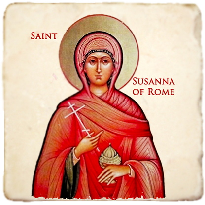 St.Susanna Icon,Women Saint,Marble Icon,Handmade,Prayer gift,Christian Icon