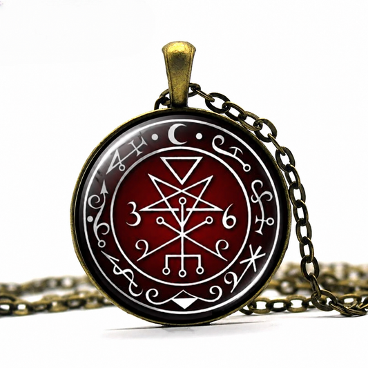 Seal of Lilith Pendant Necklace,Goddess Lilith Sigil Seal Lesser Key of Solomon Pendant Necklace,Romania,Occult Magic Jewelry