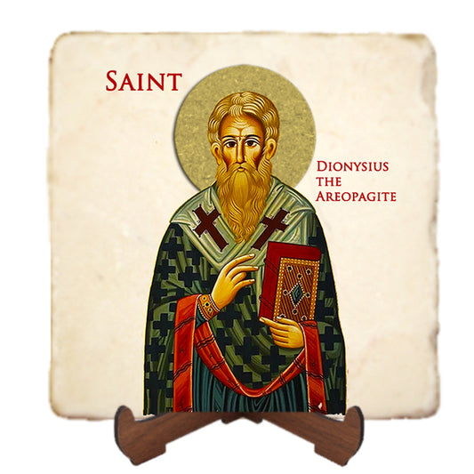 St.Dionysius the Areopagite Icon,Men Saints,Marble Icon,Handmade,Prayer gift,Christian Icon
