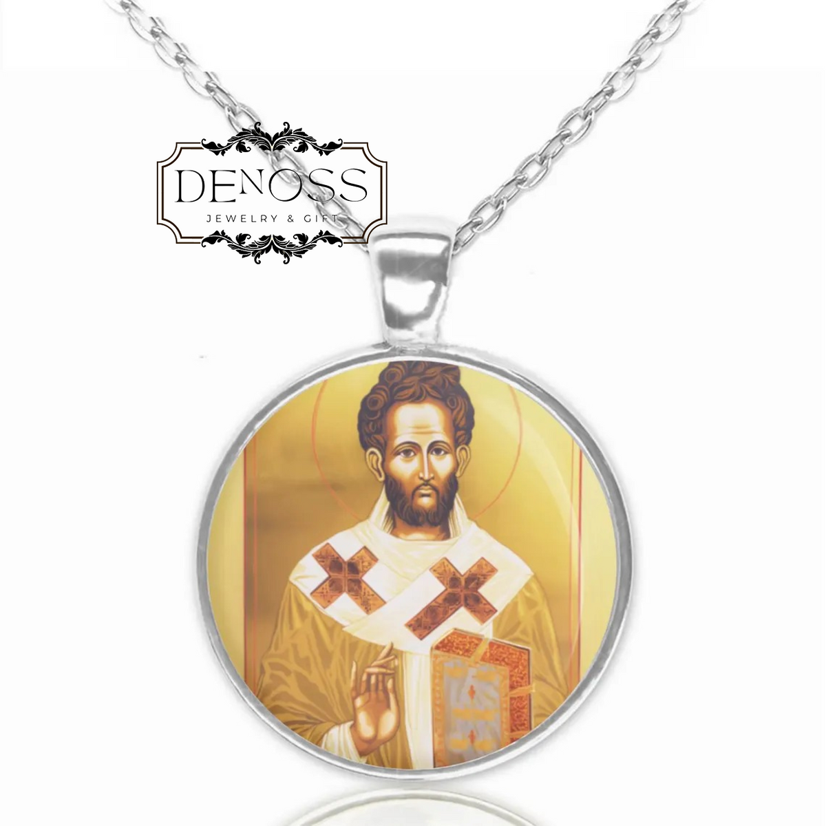 Saint Lazarus Necklace,Lazarus of Bethany Pendant,Saint Lazare Patron