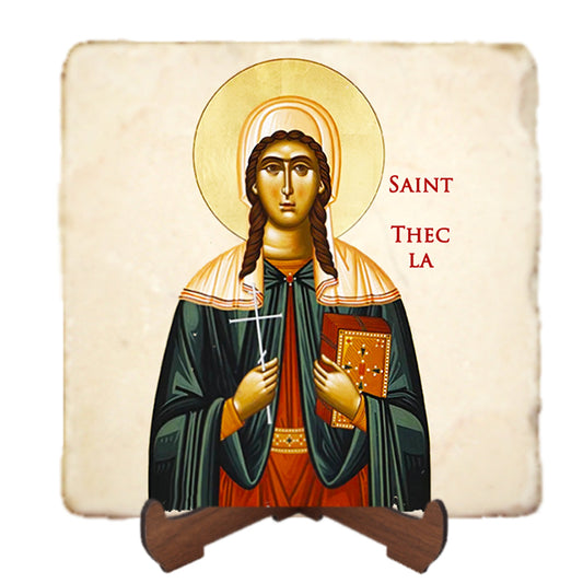 St.Thecla Icon,Women Saint,Marble Icon,Handmade,Prayer gift,Christian Icon