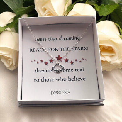 Saturn Silver Necklace