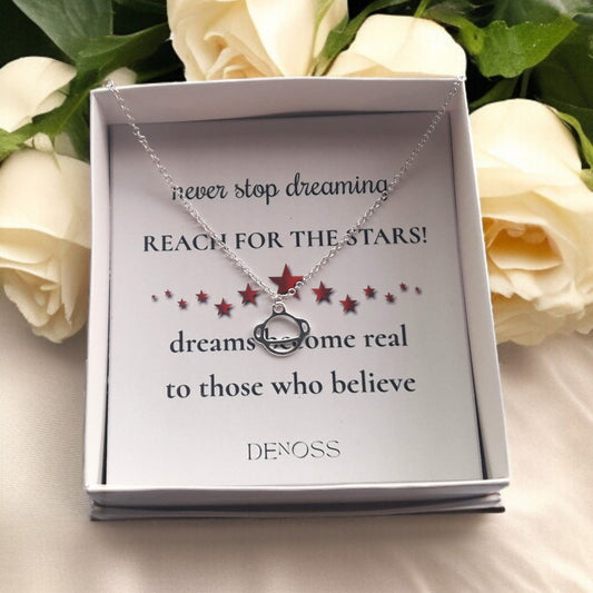 Saturn Silver Necklace