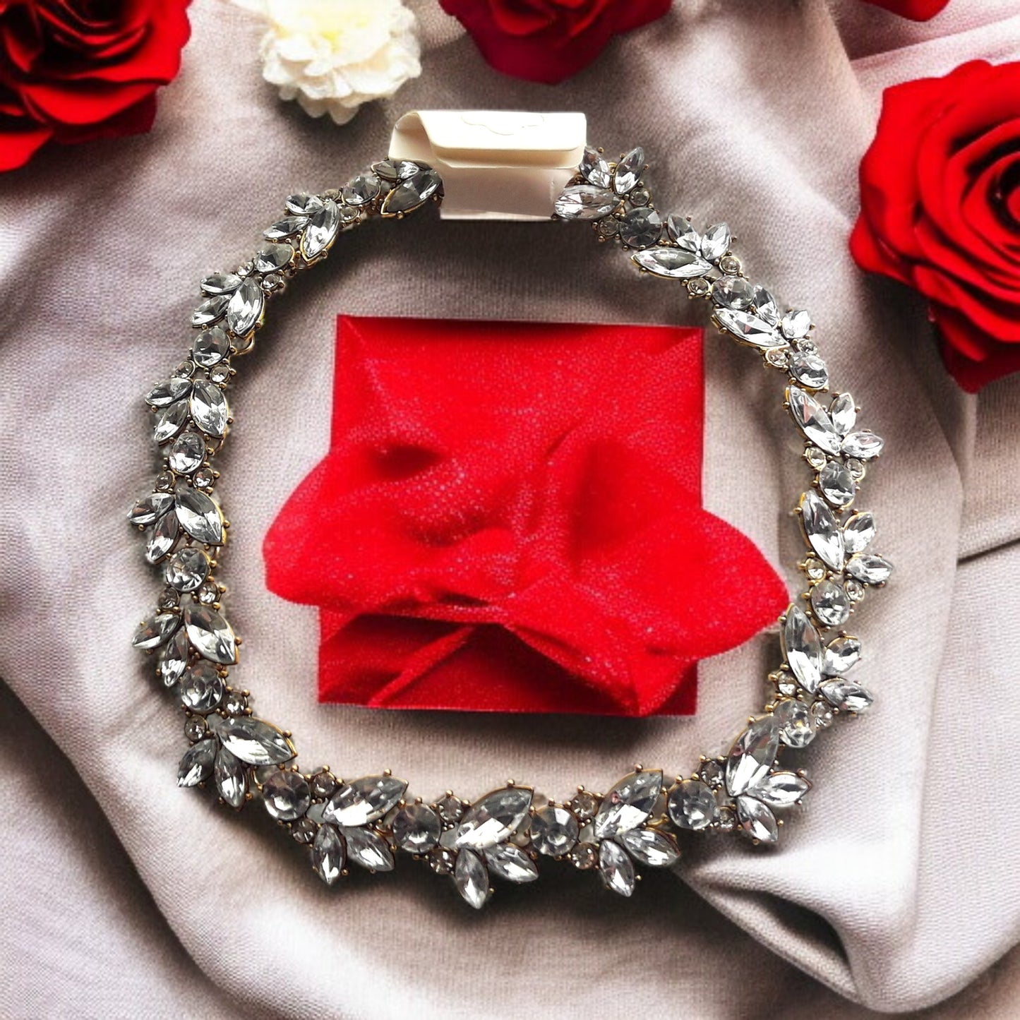 Dainty Statement Crystal Gold-Silver Choker Necklace