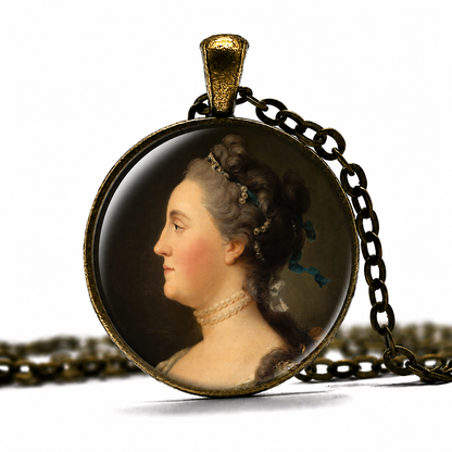 CATHERINE II Necklace,Empress,Catherine the Great,Russia,Art Pendant Necklace,Glass Pendant Necklace,Handmade Jewelry