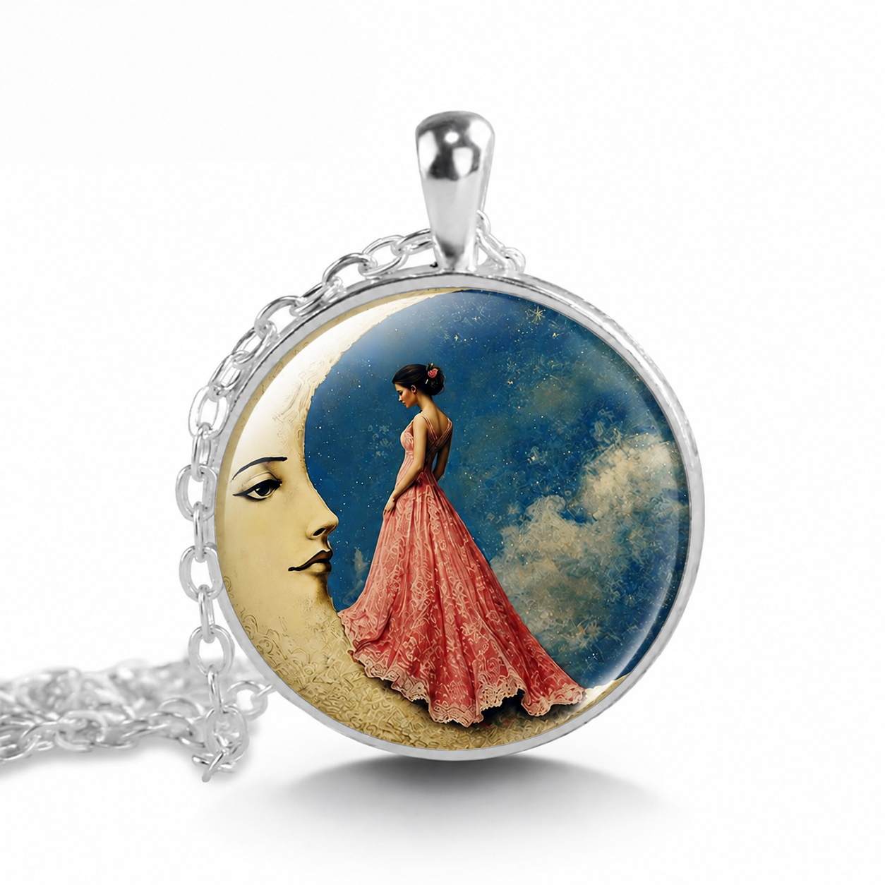 Crescent Moon  Necklace,Celestial Jewelry,Moon Jewelry Gift